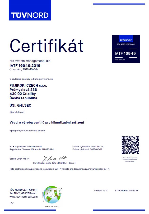 certifikát