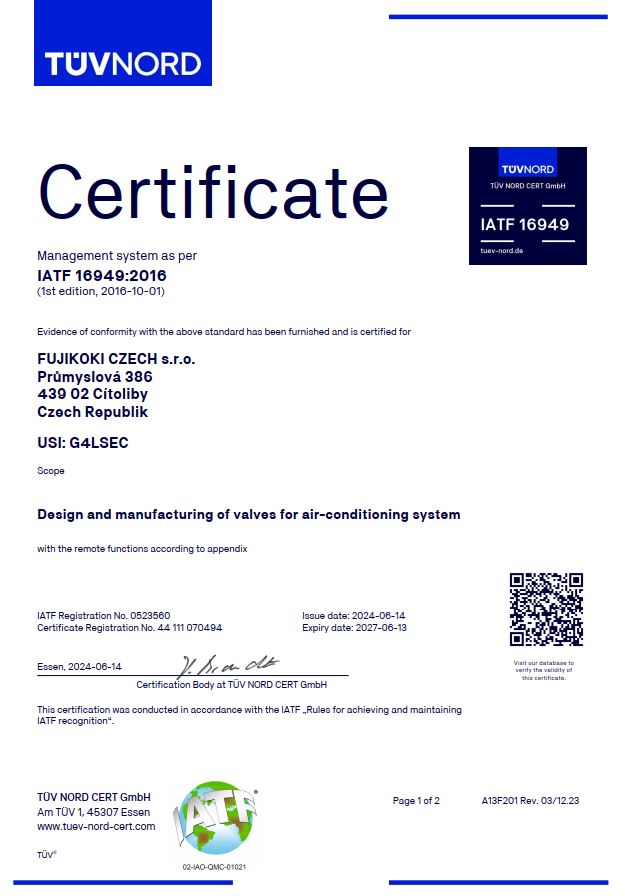 certifikát